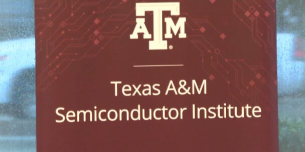 A banner with the Texas A&M logo and the text "Texas A&M Semiconductor Institute"