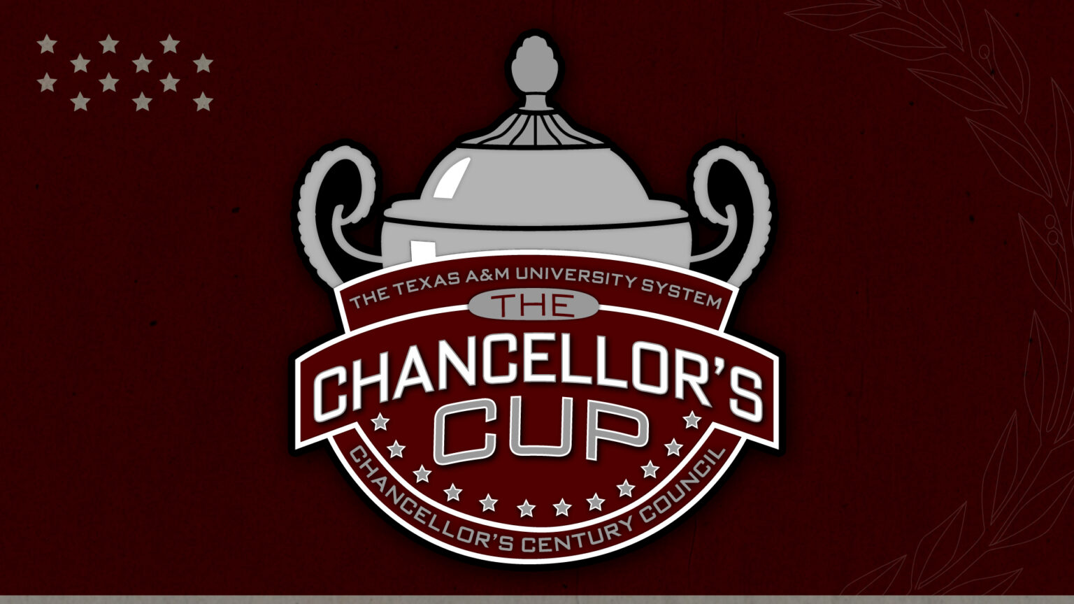 The Chancellor’s Cup logo featuring a silver trophy above a maroon shield with the words “The Chancellor’s Cup,” set against a maroon background.