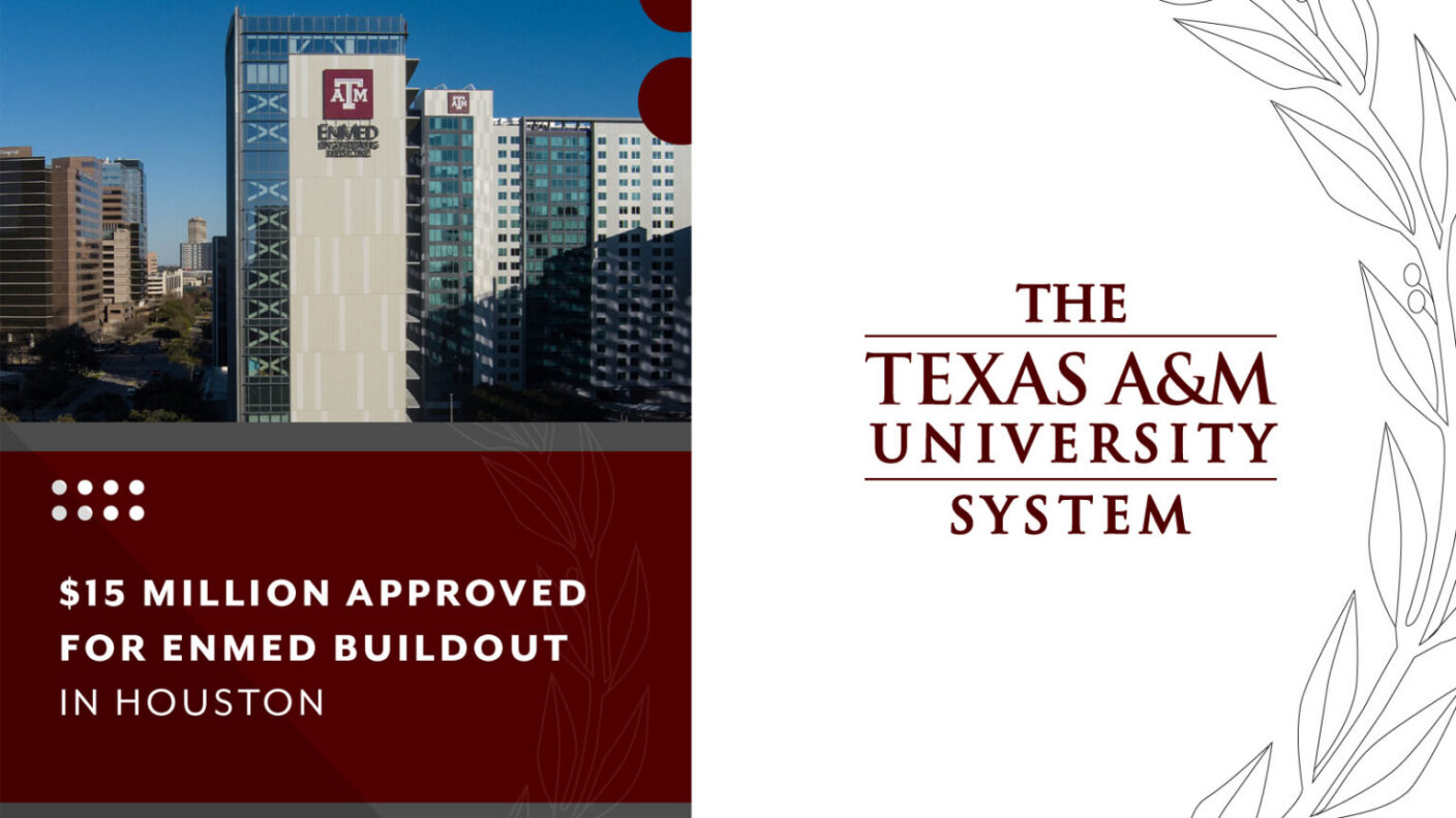 image showing enmed engineering medicine building with text saying $15 million approved for buildout