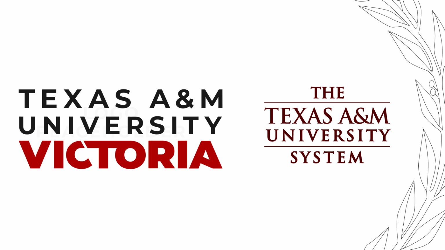 Dual logos of Texas A&M University-Victoria and the Texas A&M University System.