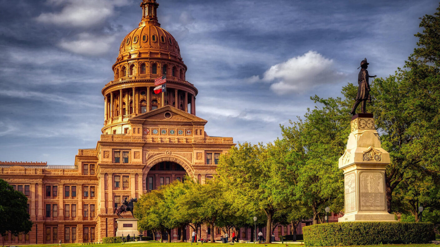 A photo of the Texas State Capitol building in Austin.