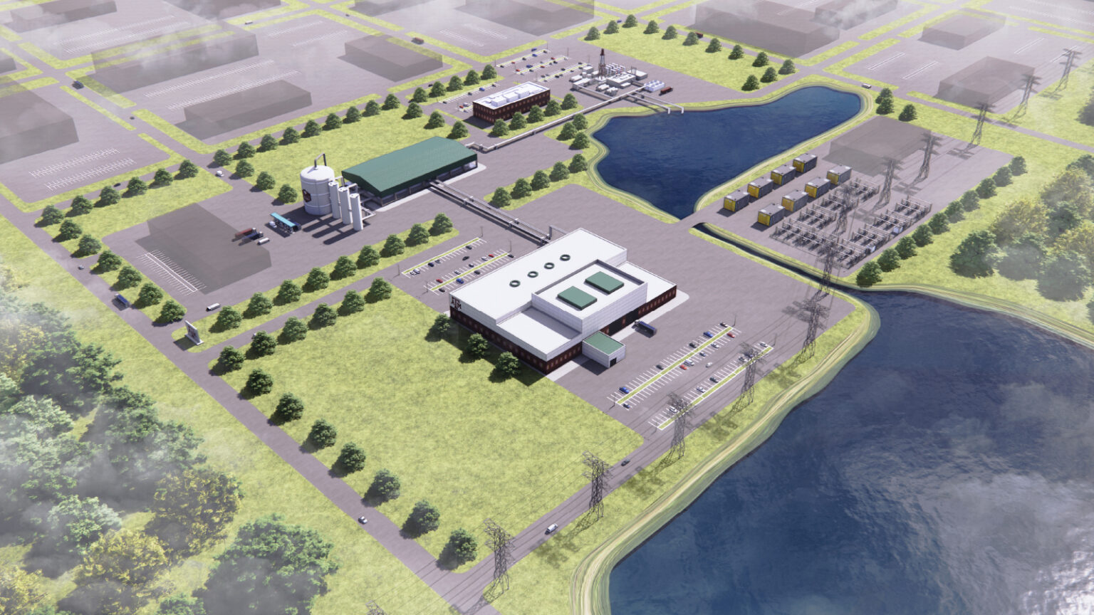 A 3D render of the upcoming Last Energy microreactor at Texas A&M University-RELLIS.