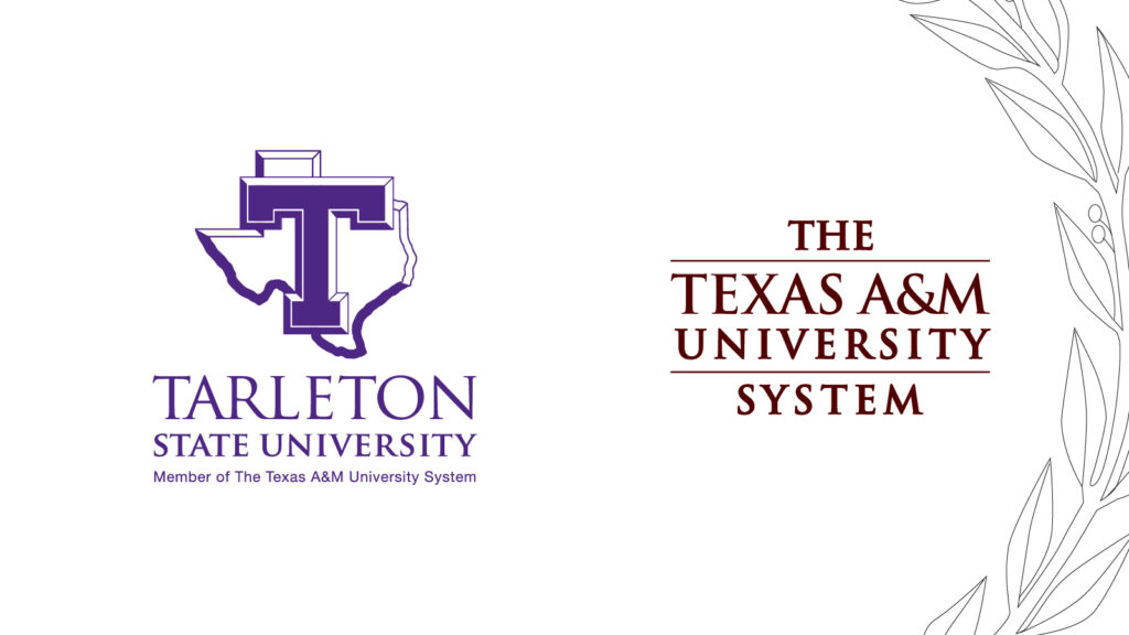 Dual logos of tarleton state university and Texas A&M university system
