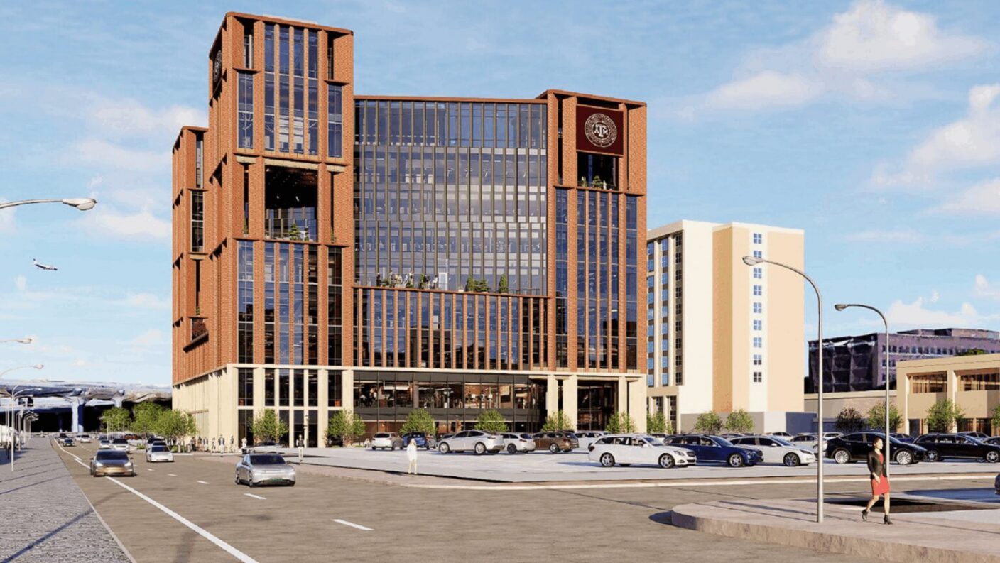 A photo of a building at Texas A&M University in Fort Worth.