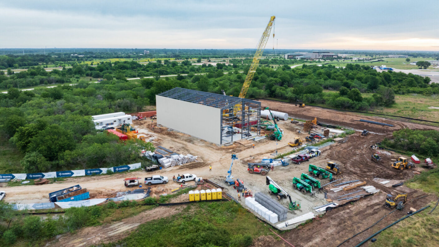A photo of construction on campus at Texas A&M-RELLIS.