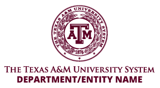 System Seal - The Texas A&M University System - Department/Entity Name Vertical Logo
