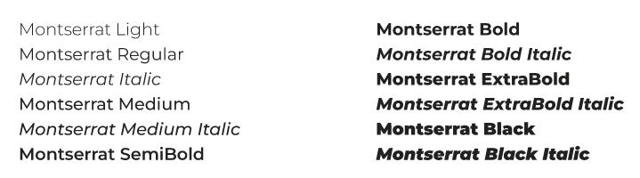 Montserrat font examples image