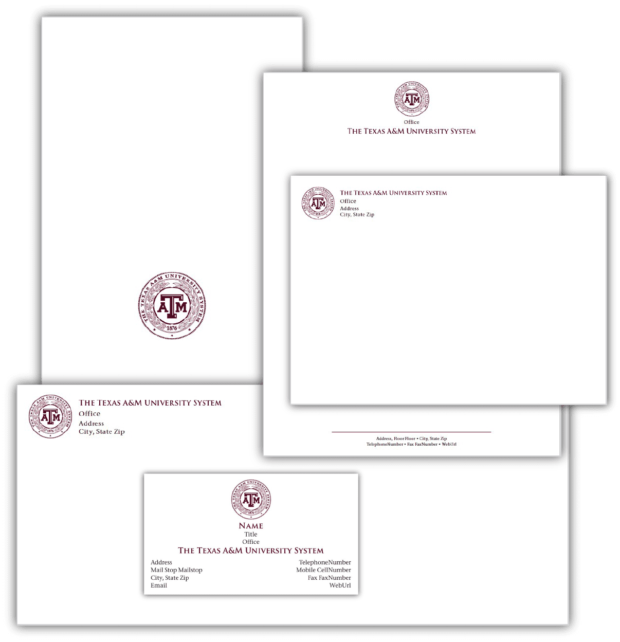 A&M System Stationery examples image